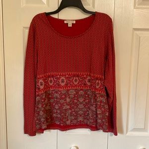 🌹Coldwater Creek Boho Print Blouse